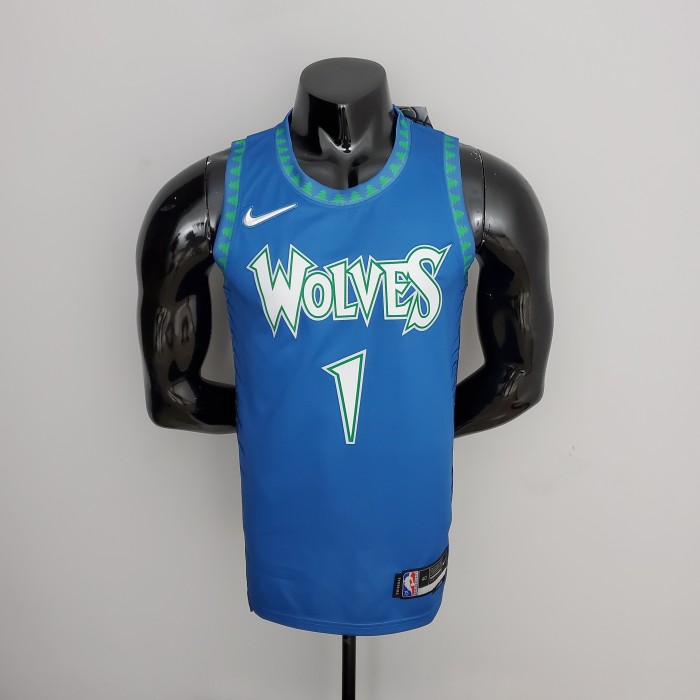 Anthony Edwards Minnesota Timberwolves 75th Anniversary 2022 Swingman Jersey Blue