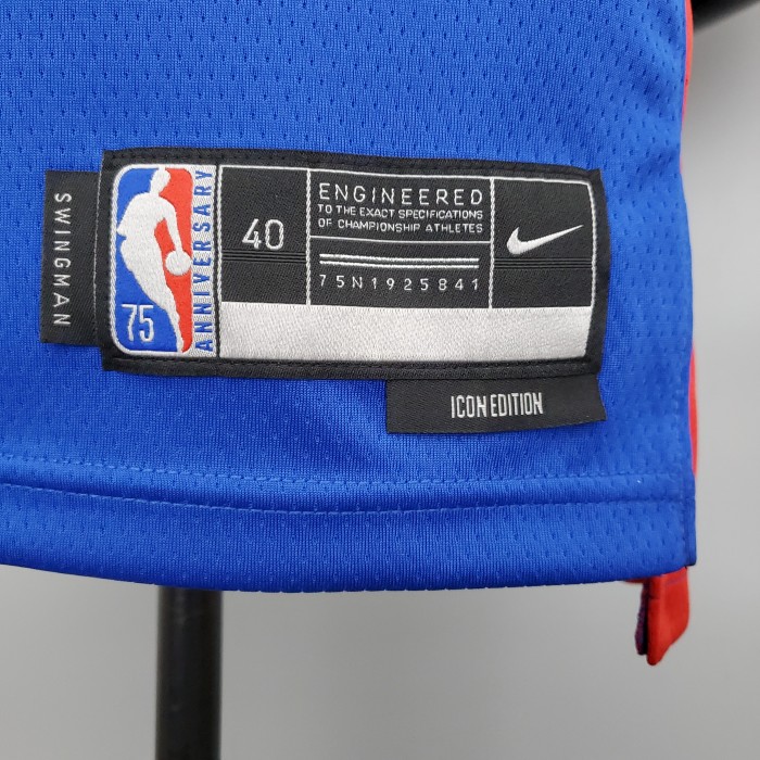 Derrick Rose Detroit Pistons 75th Anniversary Swingman Jersey Blue