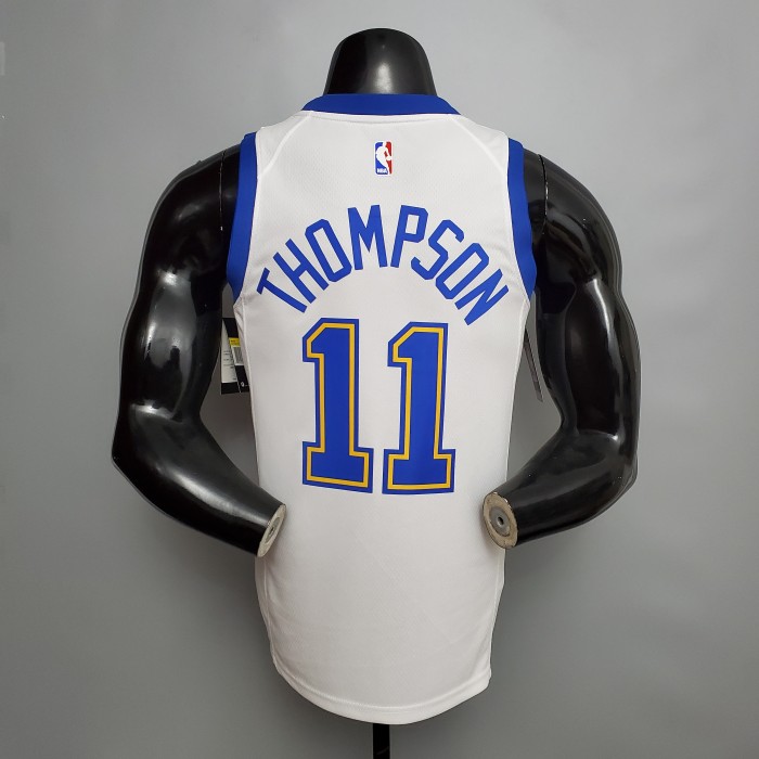 Klay Thompson Golden State Warriors Retro Version Swingman Jersey White
