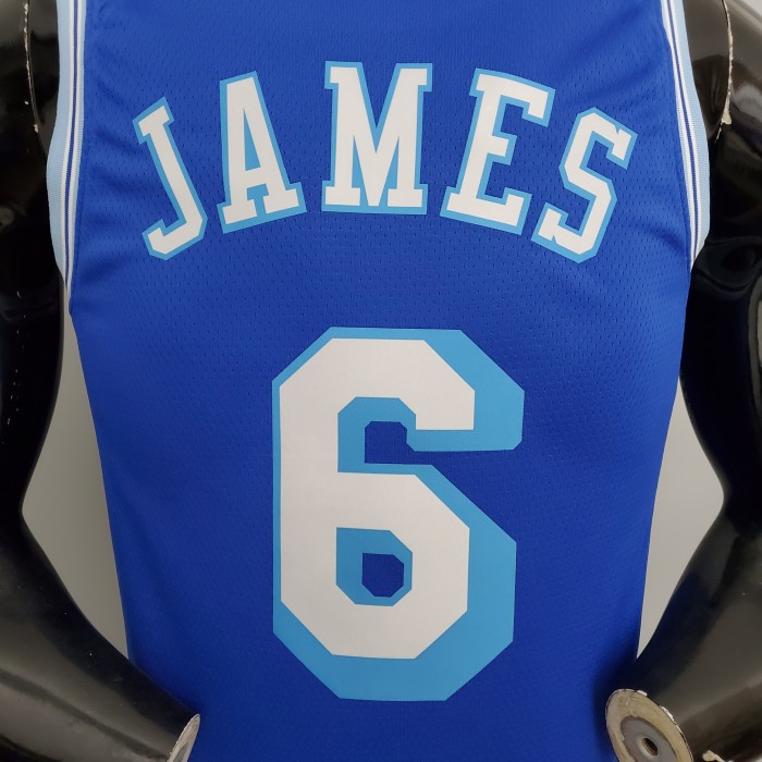 LeBron James #6 Los Angeles Lakers 2020/21 Swingman Jersey Retro Blue