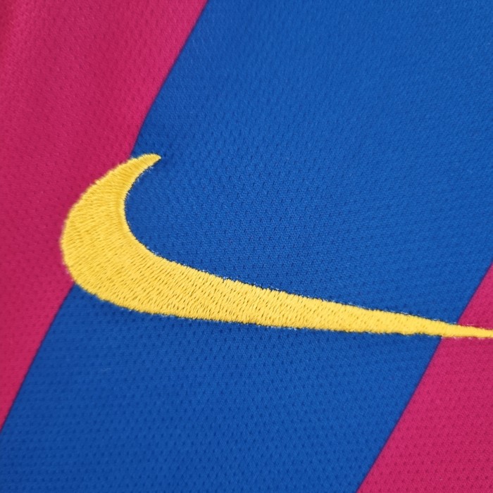 Barcelona Home Long Sleeve Retro Jersey UCL Final 2006