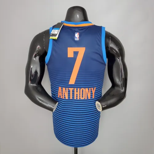 Carmelo Anthony Oklahoma City Thunder Swingman Jersey Blue Stripes