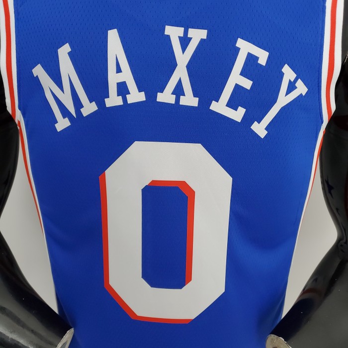 Tyrese Maxey Philadelphia 76ers 75th Anniversary Swingman Jersey Blue