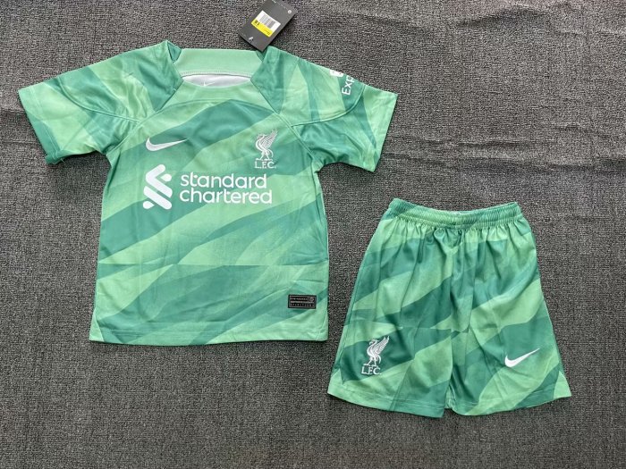 Liverpool Kids Goalkeeper Jersey 23/24 Green