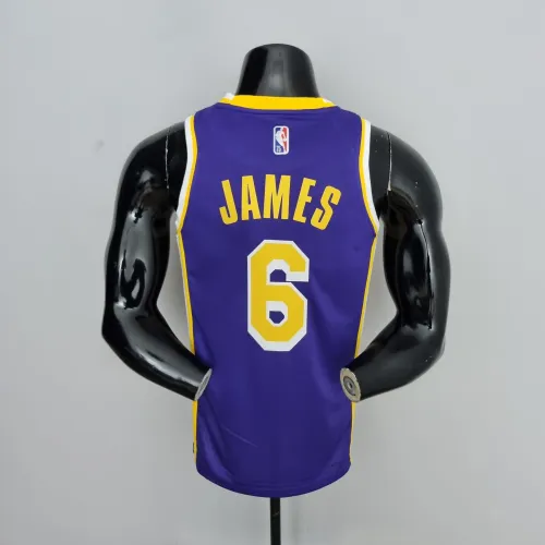 LeBron James Los Angeles Lakers 75th Anniversary Swingman Jersey Purple