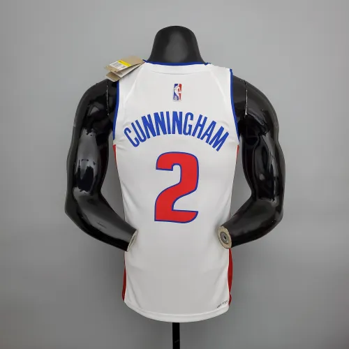 Cunningham Detroit Pistons 75th Anniversary Swingman Jersey White