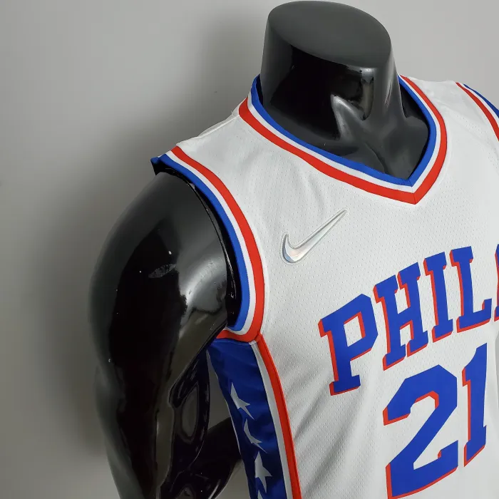 Joel Embiid Philadelphia 76ers 75th Anniversary Swingman Jersey White