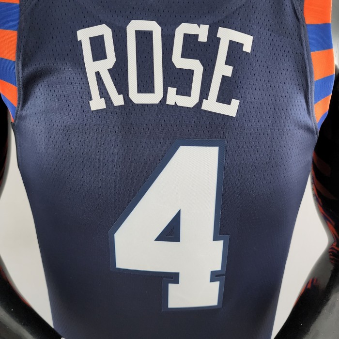 Derrick Rose New York Knicks Striped Swingman Jersey