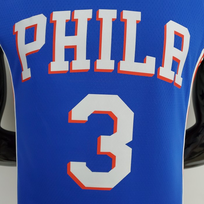 Allen Iverson Philadelphia 76ers 75th Anniversary Swingman Jersey Blue