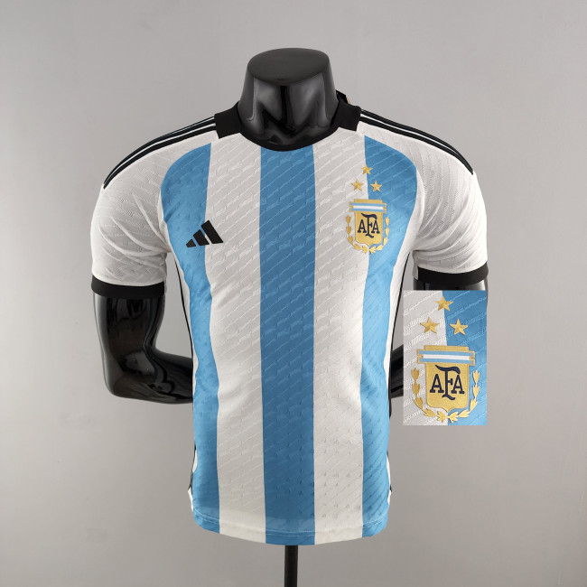 Argentina 2022 World Cup Home Player Version Man Jersey
