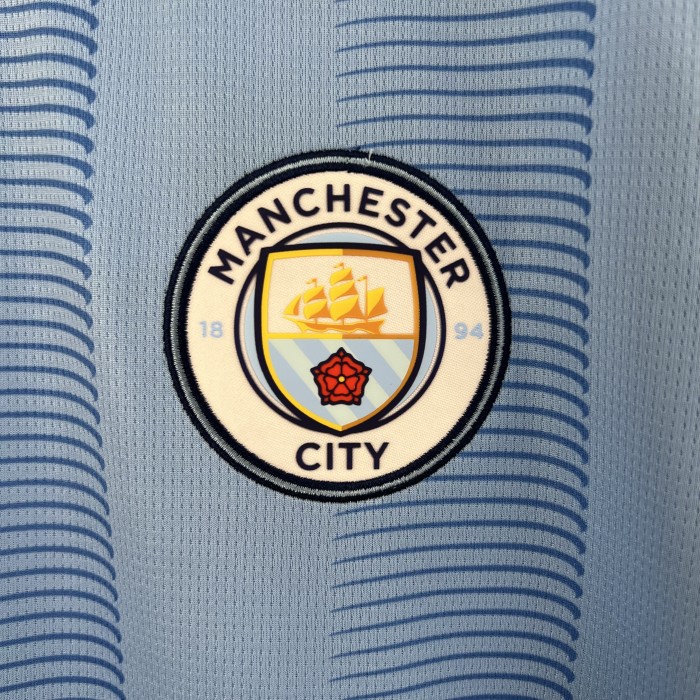 Manchester City Home Man Jersey 23/24 With CHAMPIONS OF EUROPE 23 Printing