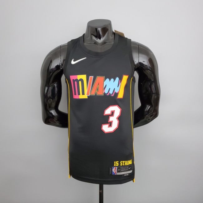 Dwyane Wade Miami Heat 2022 City Edition Swingman Jersey Black