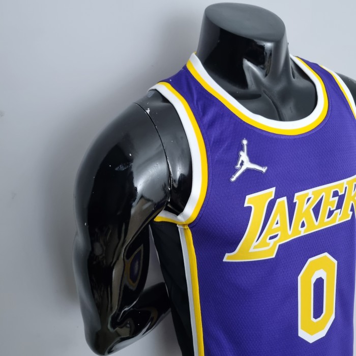 Russell Westbrook Los Angeles Lakerss 75th Anniversary Swingman Jersey Purple