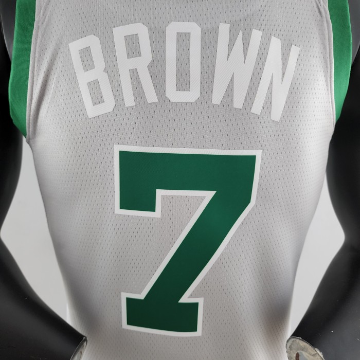 Jaylen Brown Boston Celtics Platinum Swingman Jersey Grey