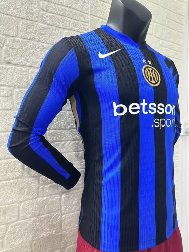 Inter Milan Home Player Long Sleeve Jersey 24/25