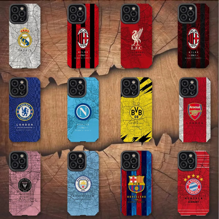 Football Phone Case For iPhone 16 16PRO 16PROMAX 15 15PRO 14 12 11 XS Max Matte Shockproof Soft Silicone Cover