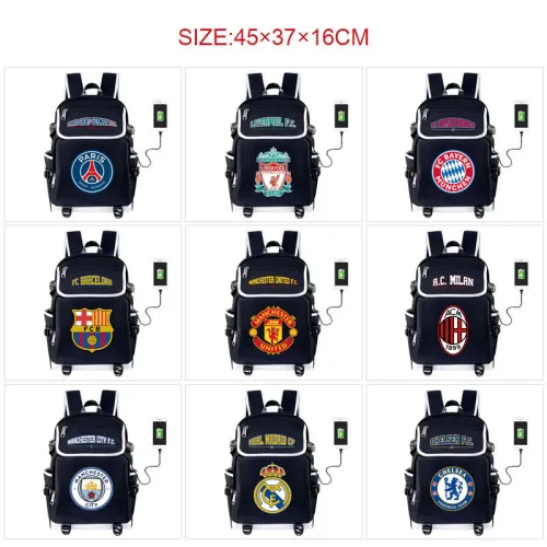 Football Team Emblem Backpack Students Shoulder Bags Travel Bag College School Backpacks