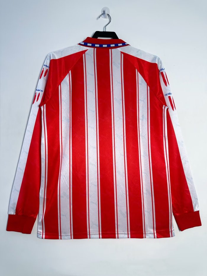 Atletico Madrid Home Long Sleeve Retro Jersey 1995/96