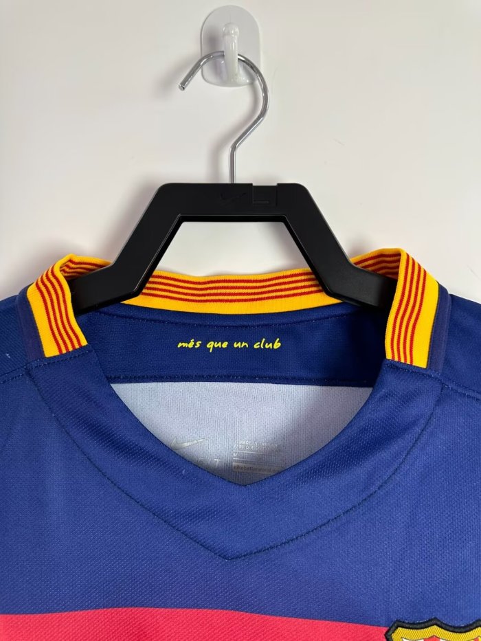 Barcelona Home Long Sleeve Retro Jersey 2015/16