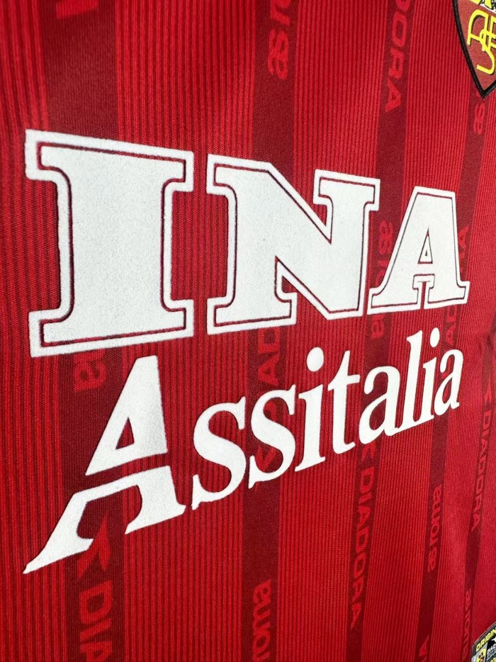 AS Roma Home Sleeve Retro Jersey 1999/00