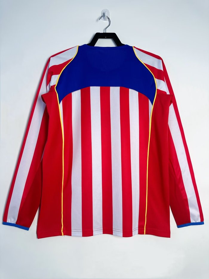 Atletico Madrid Home Long Sleeve Retro Jersey 2004/05