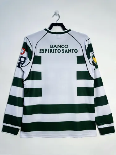 Sporting Lisbon Home Retro Long Sleeve Jersey 2001/03