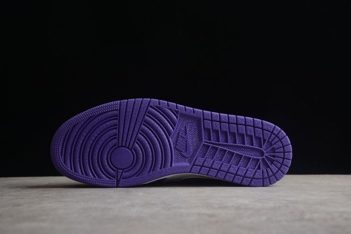 Air Jordan 1 Mid AJ1 Black White Purple