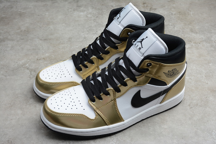 Air Jordan 1 Mid Metallic Gold Style DC1419-700