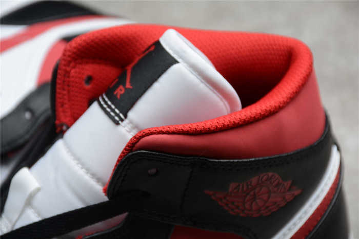 Air Jordan 1 Mid Metallic Red Gym Size 4-16 Red Black White 554724-122