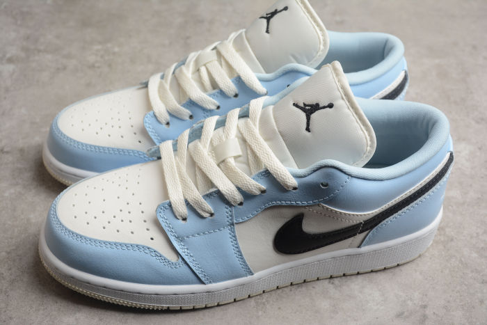 Air Jordan 1 Low Ice Blue Sail White GS 554723-401