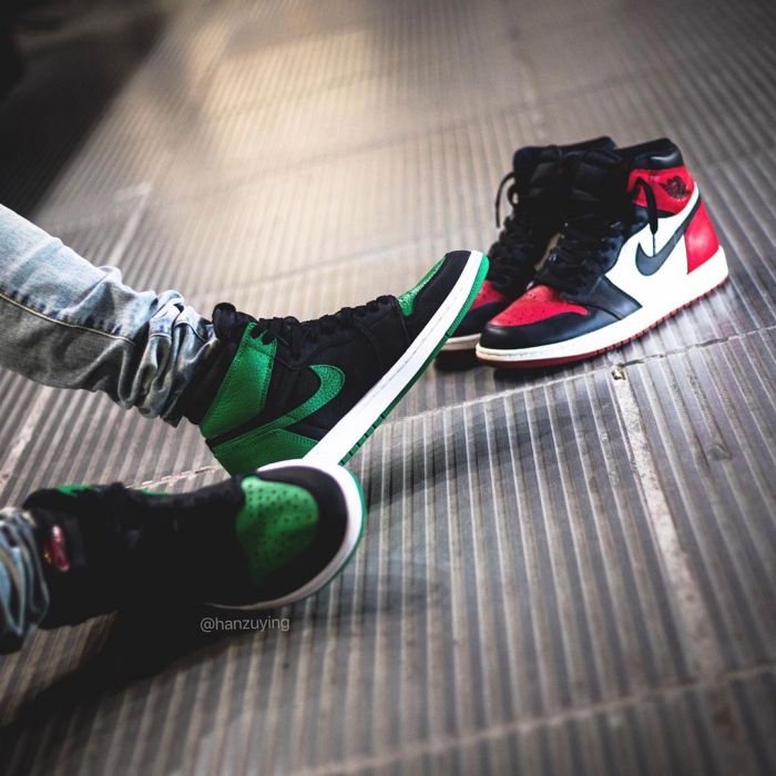 Air Jordan 1 Retro High OG Pine Green White Black Gym Red 555088-030
