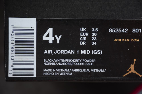 Air Jordan 1 Mid Crimson Hyper Pink 852542-801