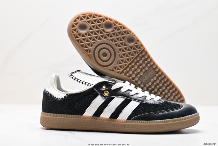 Wales Bonner adidas Samba Pony Tonal Low Core Black Cream White IE0580