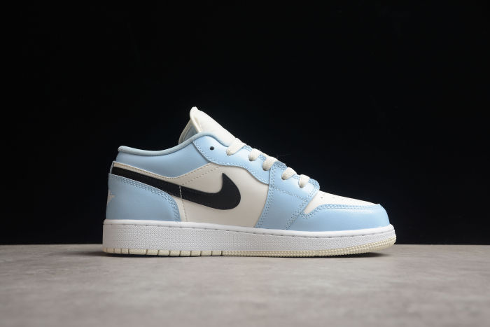 Air Jordan 1 Low Ice Blue Sail White GS 554723-401