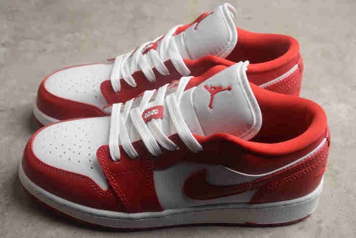 Air Jordan 1 Low Gym Red White (GS) 553560-611
