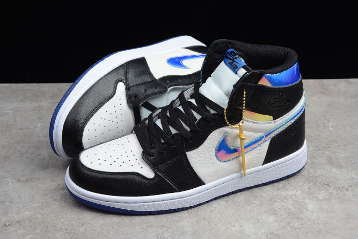 Air Jordan 1 High Fragment Design Black White Varsity Royal 555088-910