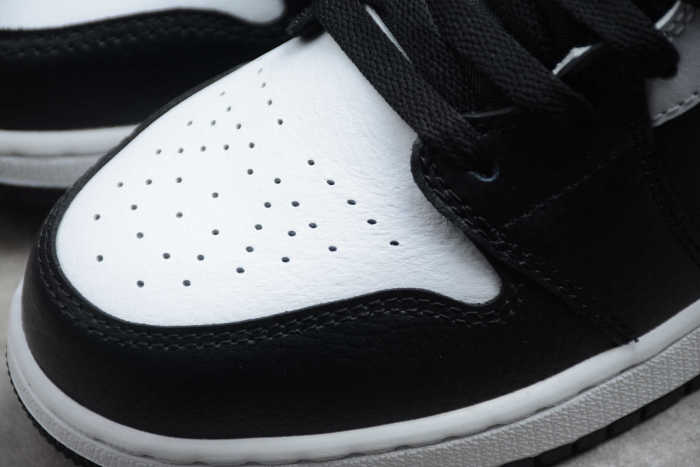 Air Jordan 1 Mid GS Black Chile Red White 554725 075