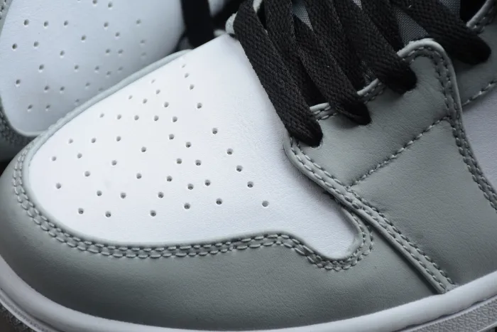 Air Jordan 1 Mid Light Smoke Grey White Black 554724-092