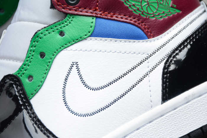 Air Jordan 1 Mid SE Black White Multicolor DB5454-001