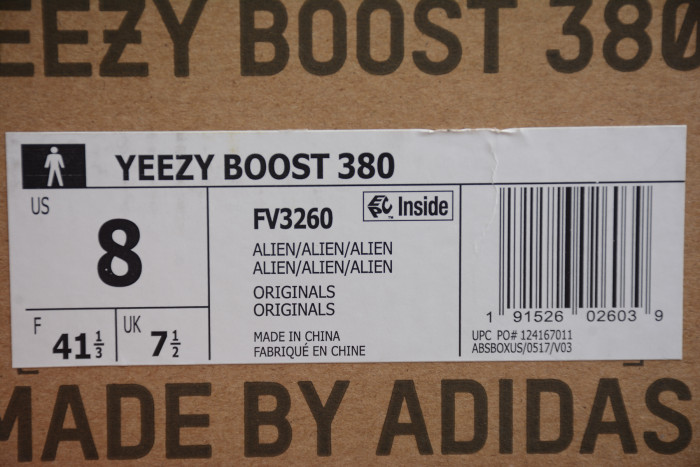 Yeezy Boost 380 'Alien' FV3260