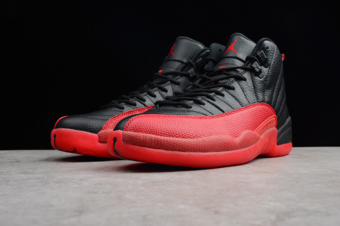 Air Jordan 12 Retro Flu Game Black Red 2016 (130690-002)