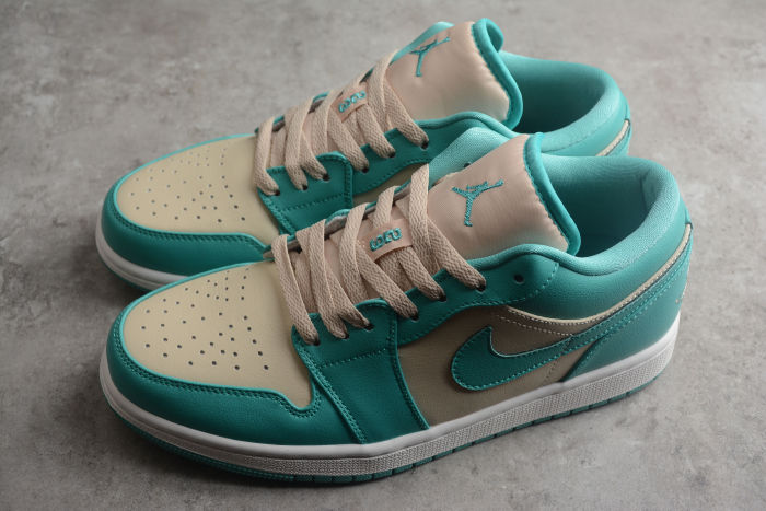 Air Jordan 1 Low Tropical Teal Sandy Beige DC0774 131