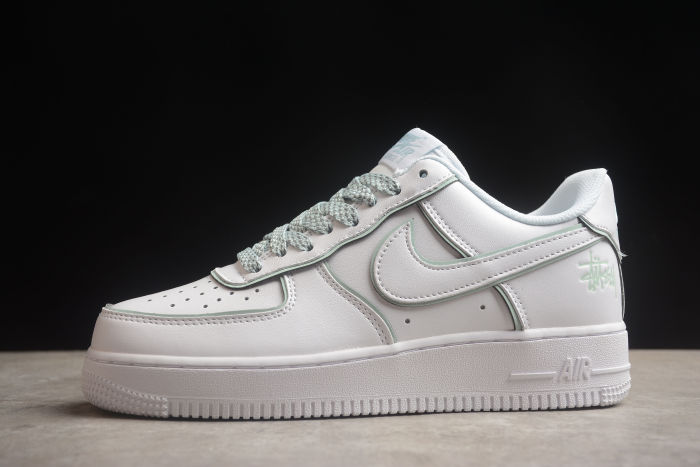 Stussy x Nike Air Force 1 Low Ice Blue and White DT0617-029