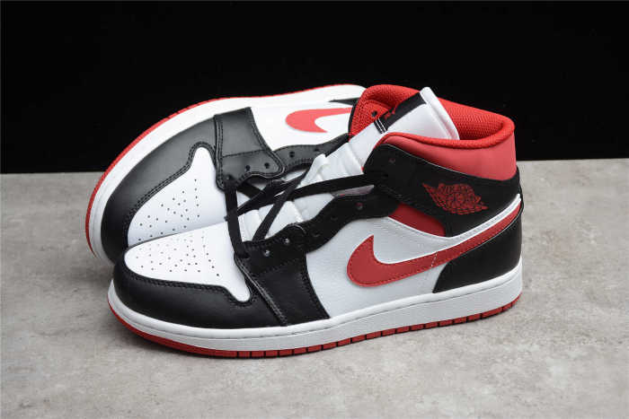 Air Jordan 1 Mid Metallic Red Gym Size 4-16 Red Black White 554724-122