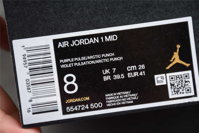 Air Jordan 1 Mid Purple Aqua 554724-500