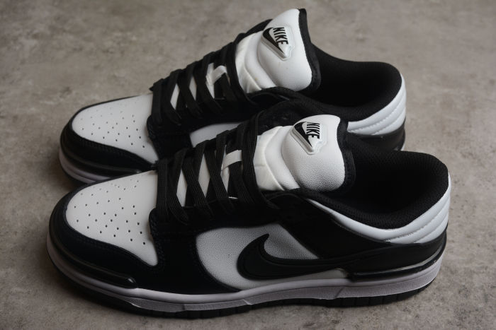 SB Dunk Low Twist Panda Black White Sneakers DZ2794-001
