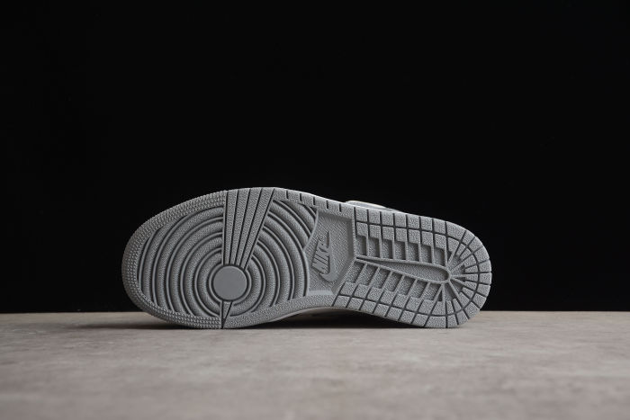 Air Jordan 1 Mid Stealth Grey Sail White