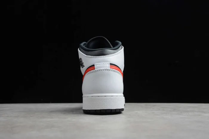Air Jordan 1 Mid GS Black Chile Red White 554725 075
