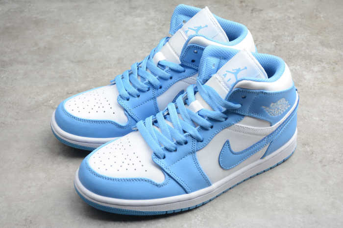 Air Jordan 1 Mid Retro UNC University Blue 554724-106