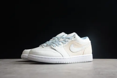 Air JORDAN 1 LOW SE Sail Canvas Cream Blue DQ4151 500